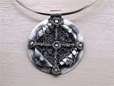 Picture of Art Clay Silver & Cubic Zirconia Pendant.