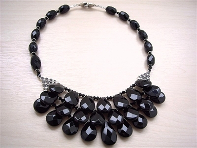 Picture of Black Onyx, Swarovski Crystals and 925 Silver Components