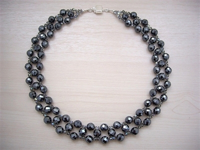 Picture of Hematite, Swarovski Crystals and 925 Silver Components