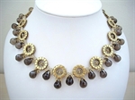 Picture of Smoky Quartz, Swarovski Crystals and 24 carat Gold plated Components