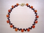 Picture of Garnet, Carnelian 24 carat Gold plated Components