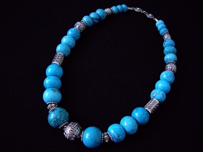 Picture of Blue Hawolite and 925 Silver Components