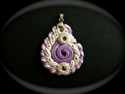 Picture of Polymer clay and Swarovski.