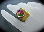 Picture of Swarovski brass ring.