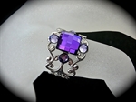Picture of Swarovski Rhodium ring. 