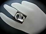 Picture of Swarovski Rhodium ring.