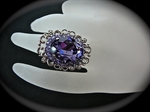 Picture of Swarovski Rhodium ring.